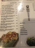 Kintaro Sushi menu