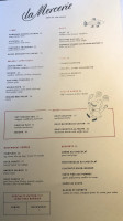 La Mercerie menu