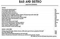 Metro Bar & Bistro menu