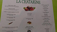 La Chataigne menu
