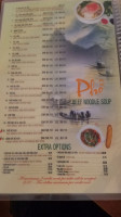 Pho Point Loma & Grill Restaurant menu