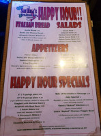 Sardina's Italian Restaurant Bar menu