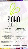 Soho Juice Co menu