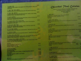 Choochai Thai Cuisine menu