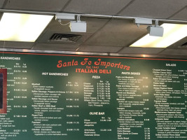 Santa Fe Importers menu