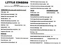 Little Sinabro menu