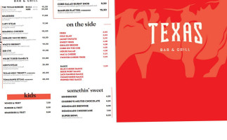 Texas Bar Grill Terheijden Bv Terheijden menu