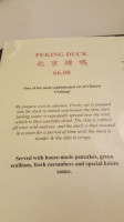 Peking Duck House menu