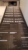 Proper Bagel menu