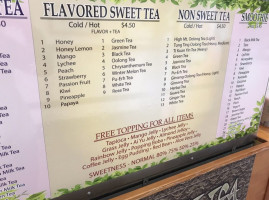 Seattle Best Tea menu