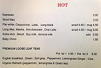 Lane Cafe menu