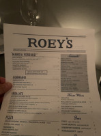 Roey's menu