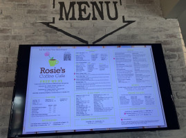 Rosie's Coffee Cafe menu