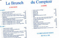 Le Comptoir 2 Michel Ange menu