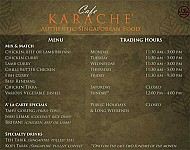 Karache menu