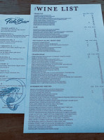 The Fishery menu