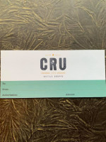 Cru Bottle Shoppe menu