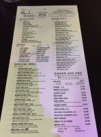 Sushi Para menu