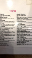 Taco Mahal menu
