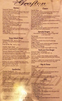 The Grafton Irish Pub Grill menu