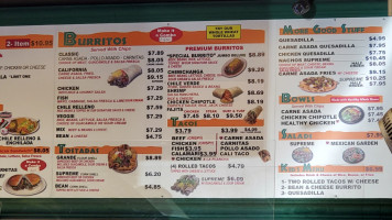 Sombrero Mexican Food menu