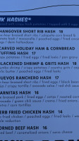 Hash Kitchen Gainey Ranch menu