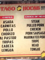 Taco House Mexican Grill menu