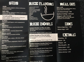 The Tasty Bowl Subs N Such menu