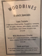 Woodbines Craft Kitchen menu
