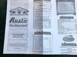 Rustic menu