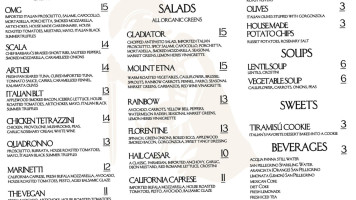 Heroic Italian Santa Monica menu