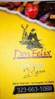 Don Felix Peruvian Restaurant menu