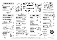 Weisse Duene Norderney menu