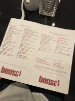Bonsai Thai Sushi menu