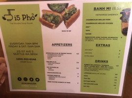 I5 Pho Seattle menu