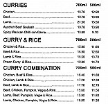 Govender's Gourmet menu