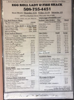 Eggroll Lady And Fish Shack menu