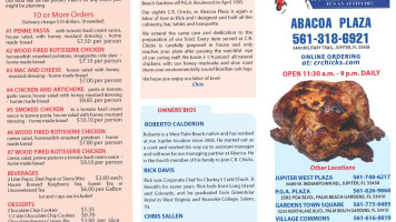 C.r. Chicks (abacoa Donald Ross Rd. menu
