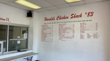 Harold's Chicken Shack #83 menu