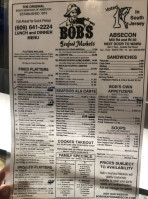 Bob's Seafood Market menu