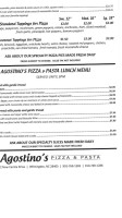 Agostino's Pizza Pasta menu