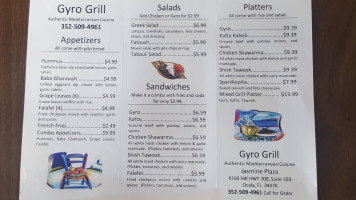 Gyro Grill menu