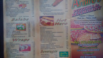 Arturo's Pizzeria menu