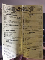Charlie's Fish Chip menu