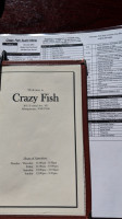 Crazy Fish menu