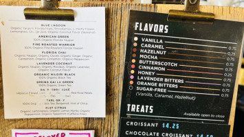 Foxtail Coffee Hourglass District menu