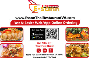 Esann Thai menu