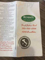 Remini's menu