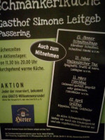 Gasthaus Simone Leitgeb menu
