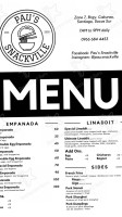Pau’s Snackville menu